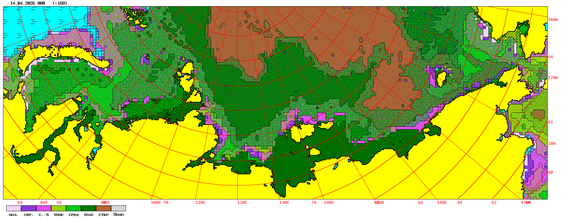 Ледовая карта Баренцева и Карского морей